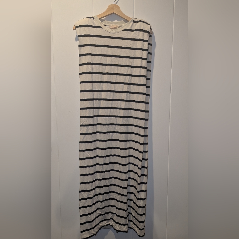 H&M Black and White Striped Maxi Dress